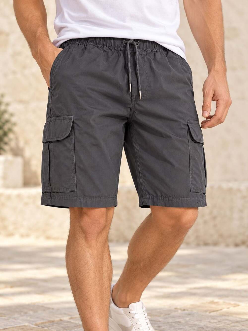 No Boundaries Cargo Shorts Size XL (40-42) Black Drawstring